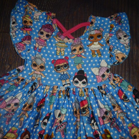 LOL Dolls Girls Boutique Short Sleeve Twirl Dress - Picture 2 of 4